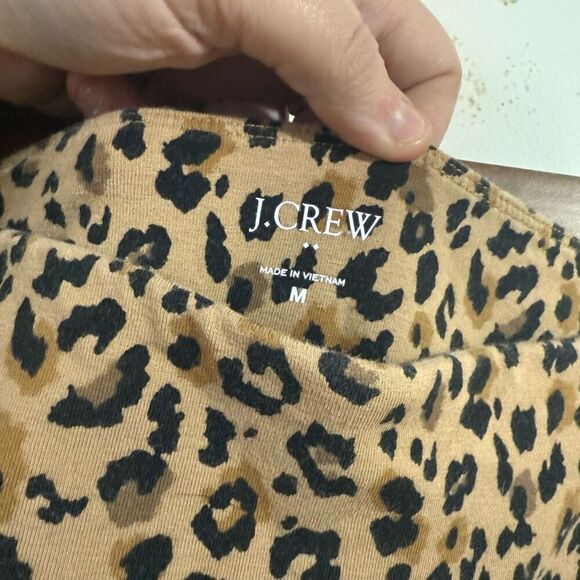 J. Crew women’s size medium cropped leopard print leggings. ￼ - Picture 4 of 5